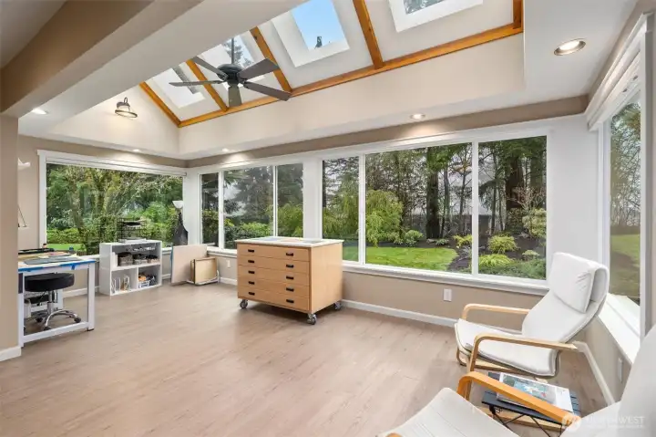 Sunroom/art studio.