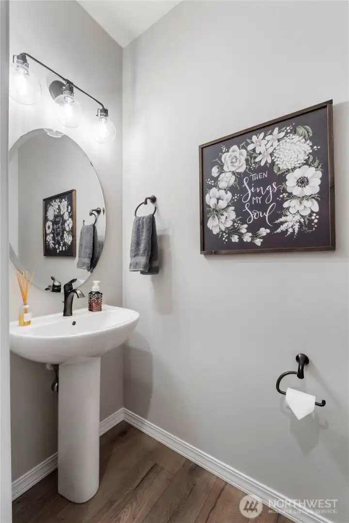 More spacious than many fully-detached homes, this Valletta floorplan offers a THIRD bathroom location. This half-bath is conveniently located in the middle of the home and does NOT exit into any living space.