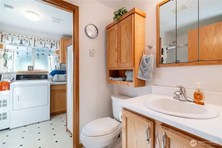 utility room is through the full bathroom