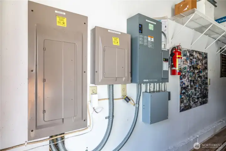 generator info in the garage - 2 propane tanks one is for the generator