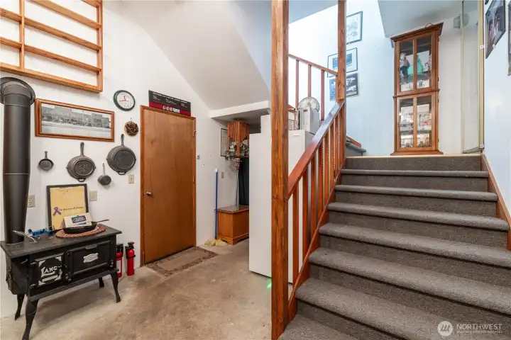 stairs leading to the additional liviung space