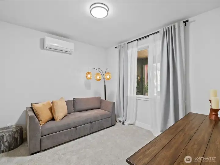 Fifth bedroom on the lower level offers privacy.