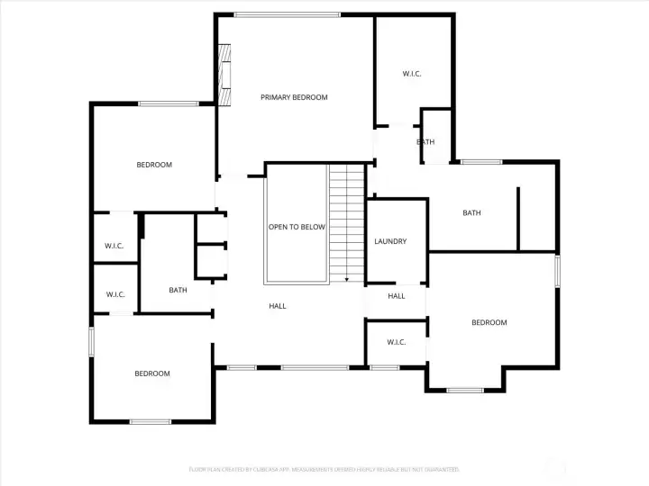 Upper level floor plan
