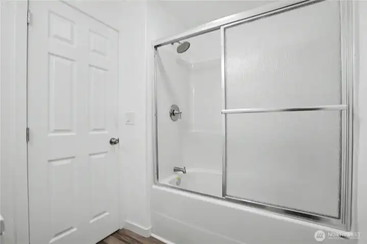 Bathroom/shower combo in second bathroom on main floor.