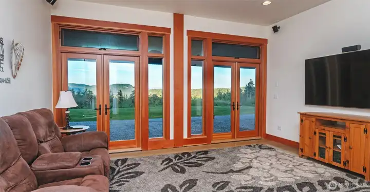 View to the patio from the Rec Room