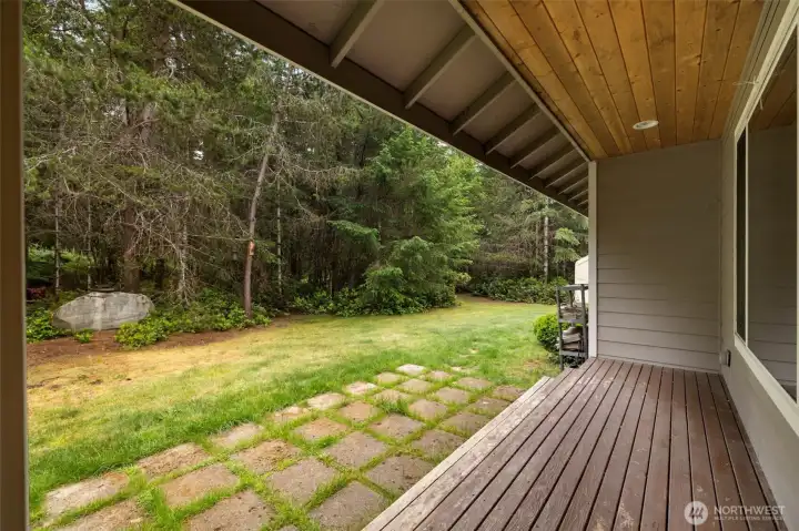 Beck deck and yard