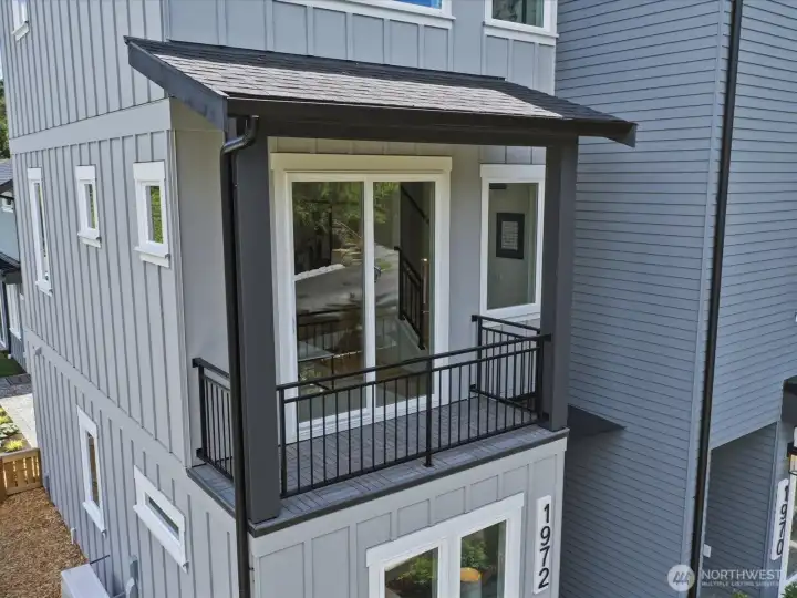 Deck off living room perfect for BBQ, or coffee or just quiet reflection