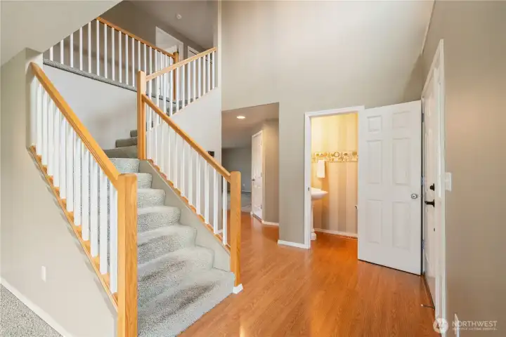 Entry with half bath on main level Entry with half bath on main level