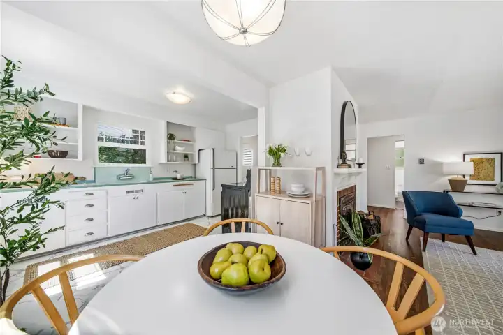 Dining area into kitchen Dining area into kitchen