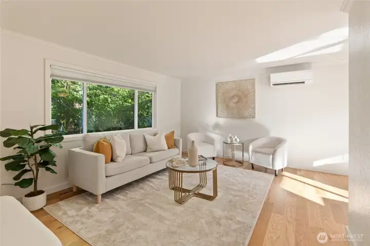A smart Nest thermostat simplifies comfort, while a ductless mini-split adds supplemental heating and cooling. A smart Nest thermostat simplifies comfort, while a ductless mini-split adds supplemental heating and cooling.