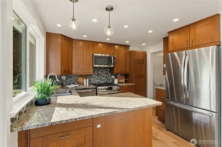 A stainless steel appliance suite, including a Beko gas range, brings polished function to everyday meals and weekend hosting. A stainless steel appliance suite, including a Beko gas range, brings polished function to everyday meals and weekend hosting.