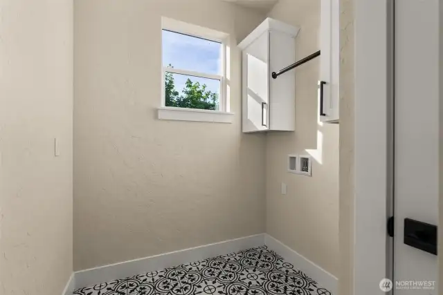 Laundry Room upstairs on same floor as bedrooms