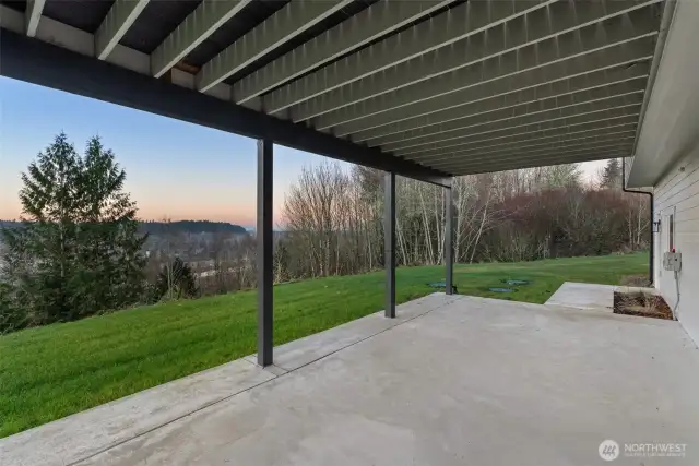 Downstairs covered patio.