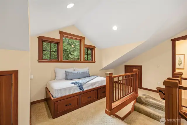 Custom daybed in loft area