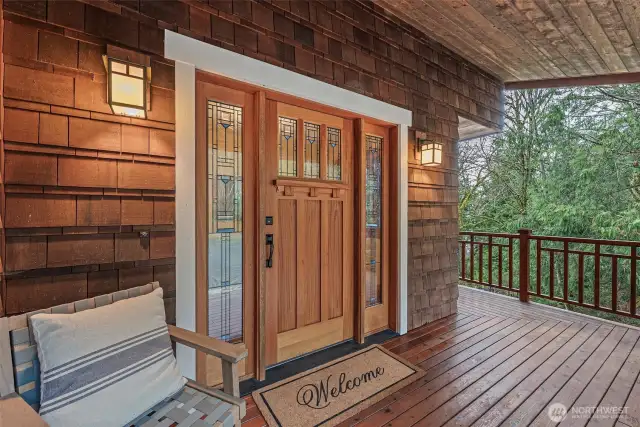 Covered, wrap around porch