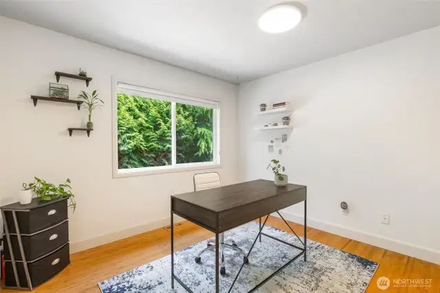 Upper secondary bedrooms function well as home offices.