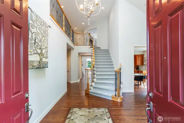 Bright, dramatic vaulted entry.
