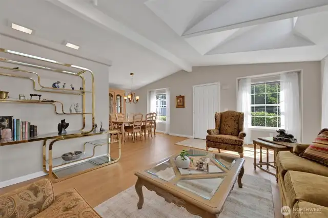 Bright, open-concept living with vaulted ceilings and natural light!