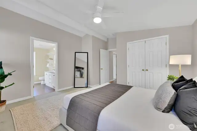 Enjoy the spacious walk-in closet, you won't be disappointed!