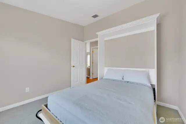 Second bedroom features a Murphy bed—great for guests or a home office!