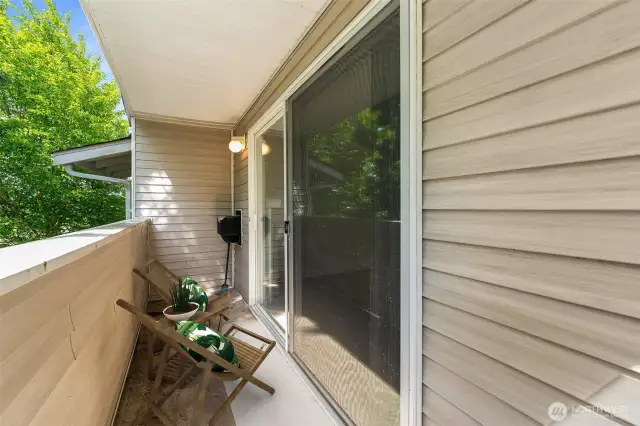 Private covered deck