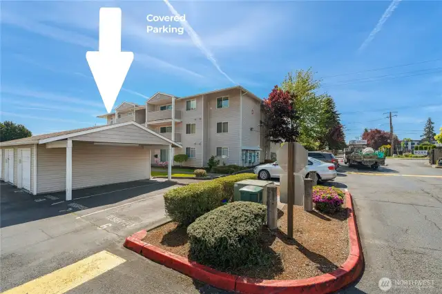 Covered Carport spot C-8 right in front of building