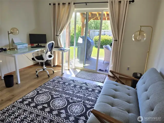 3rd bedroom has walk out to patio