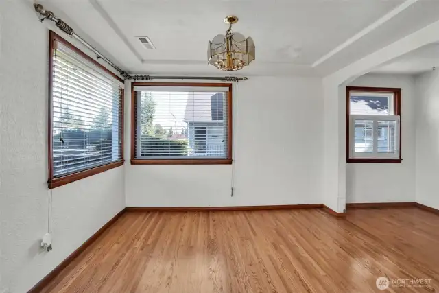 dining room with nice corner windows to let in all the light!