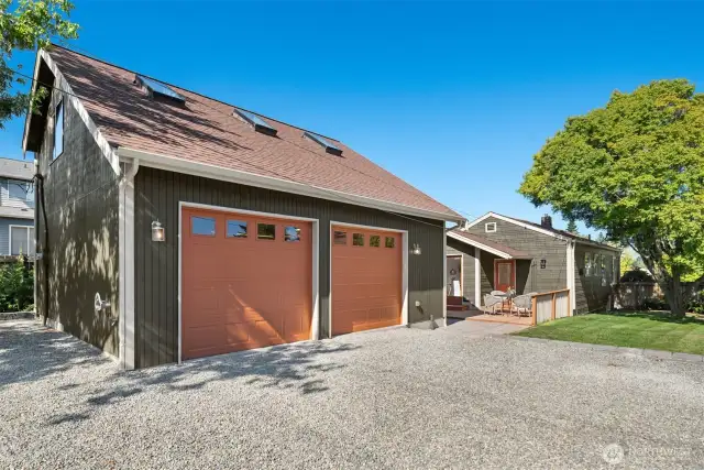 A rare find this separate 2 car garage (in addition to the single car garage out front) with bonus room will spur the imagination.