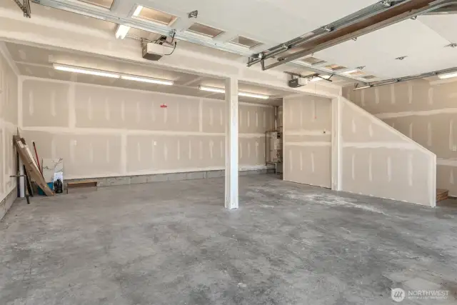 Both garage doors have automatic openers and the garage features heated floors (hot water).