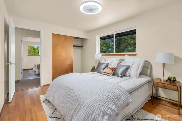 Across from the primary bedroom is the 2nd bedroom.