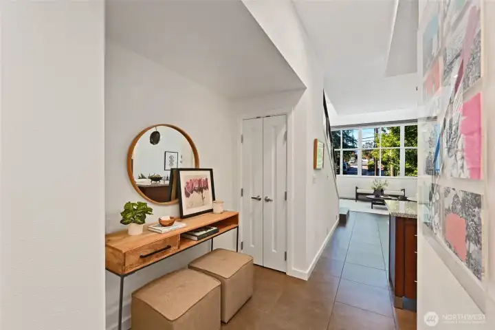 The welcoming and light filled entry.