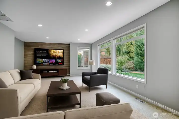 Virtually Staged Family room