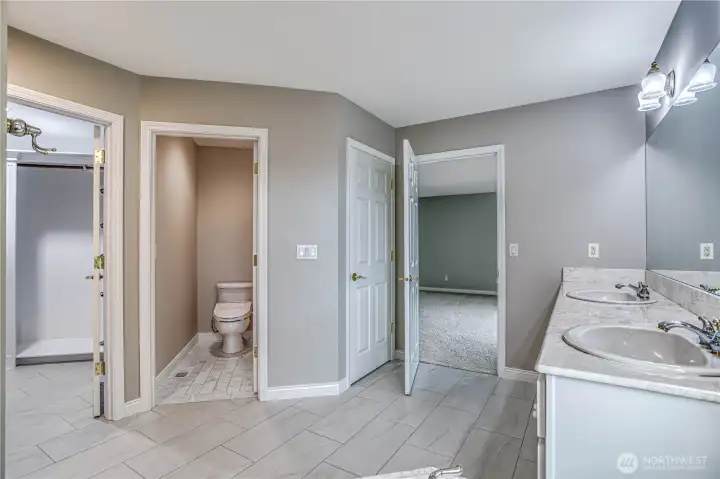 Primary bath water closet.
