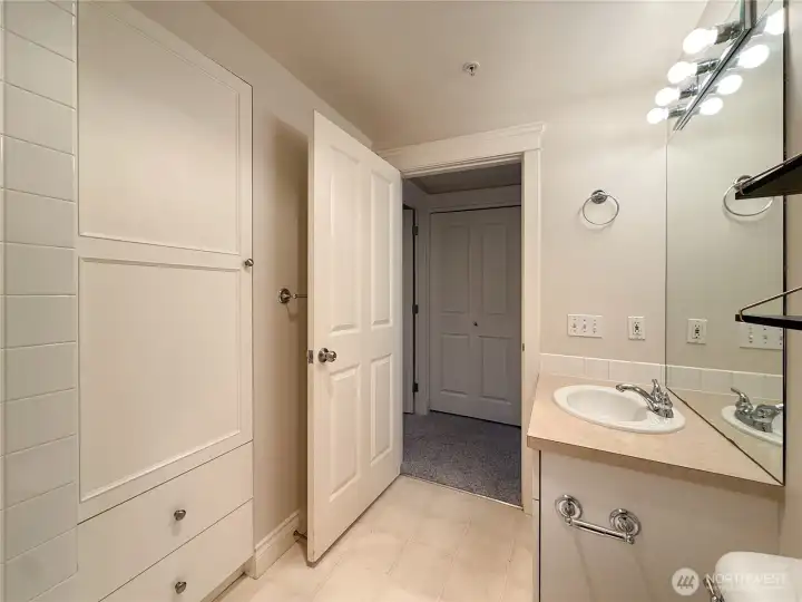 Secondary Bath with Built-in Storage