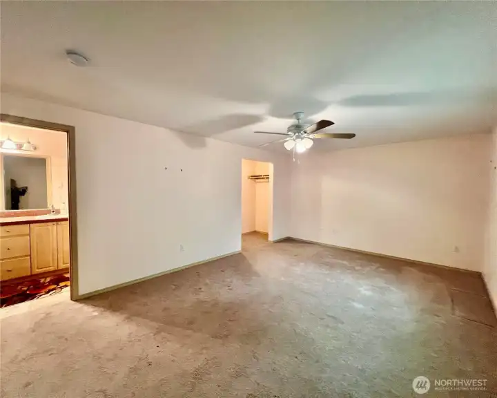 Primary bedroom plenty of room for king size bed or two