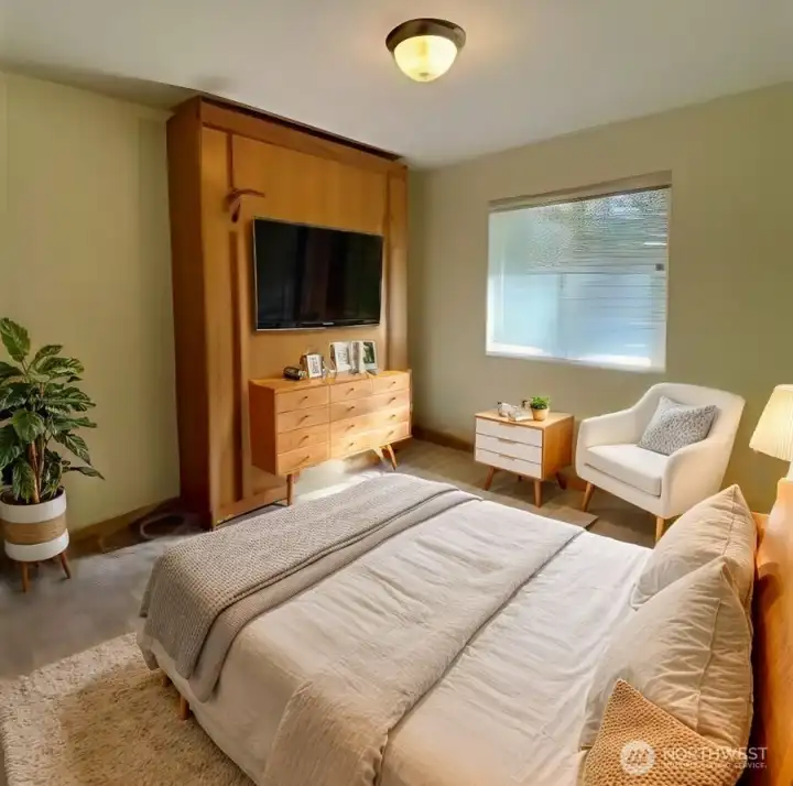 guest room virtually staged