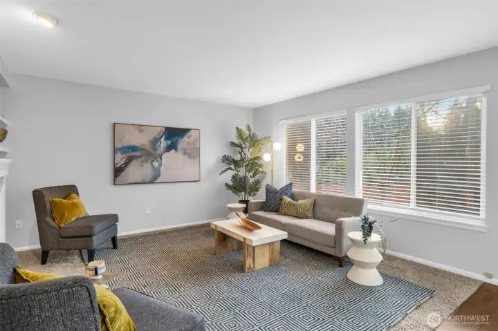 Family room off kitchen