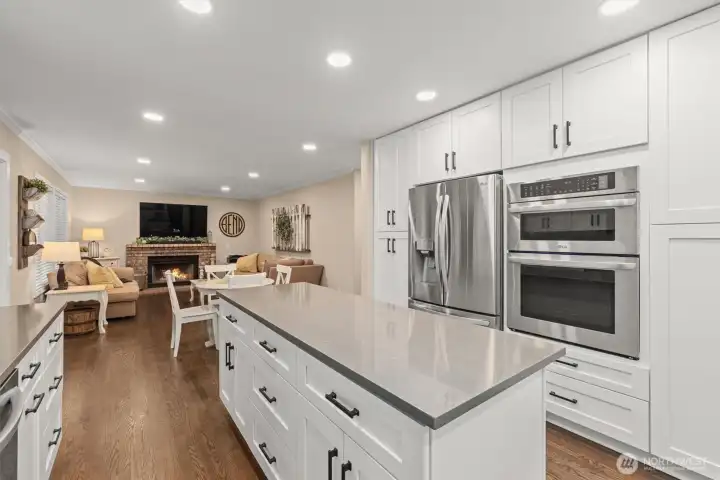 Abundant cabinet space in this gorgeous kitchen.