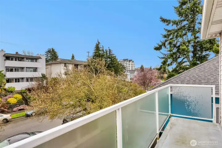 Deck face East, photo is looking SE toward downtown Everett