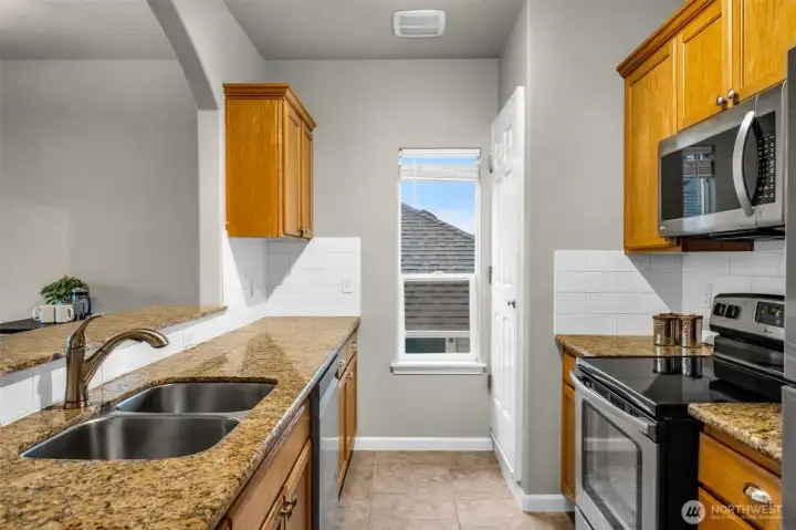 Granite countertops through out