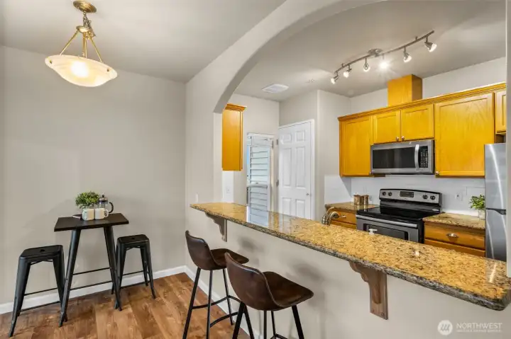 Eat at the counter, table or both