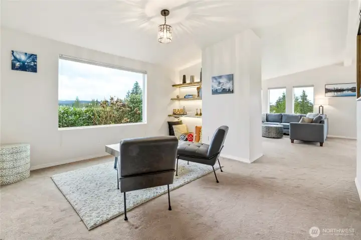 Sitting room. All rooms have astounding mountain and territorial views