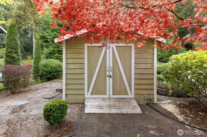 Storage shed.