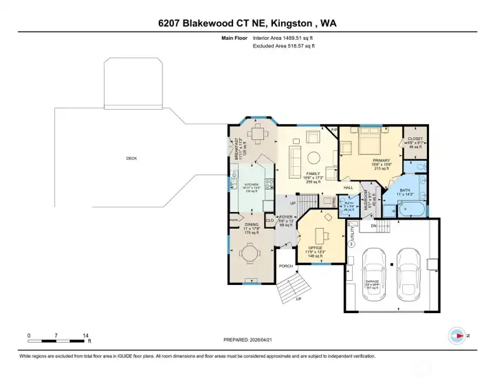 Main level floor plan.