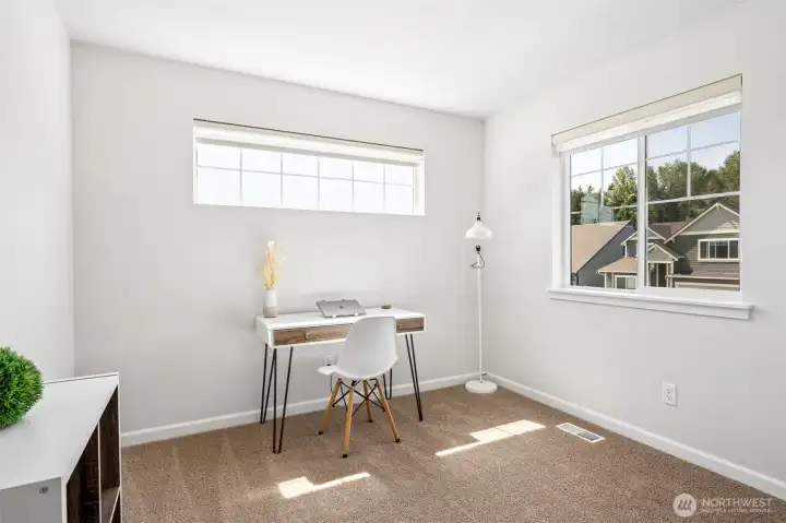 2nd bedroom with custom blinds, (through out the house actually).