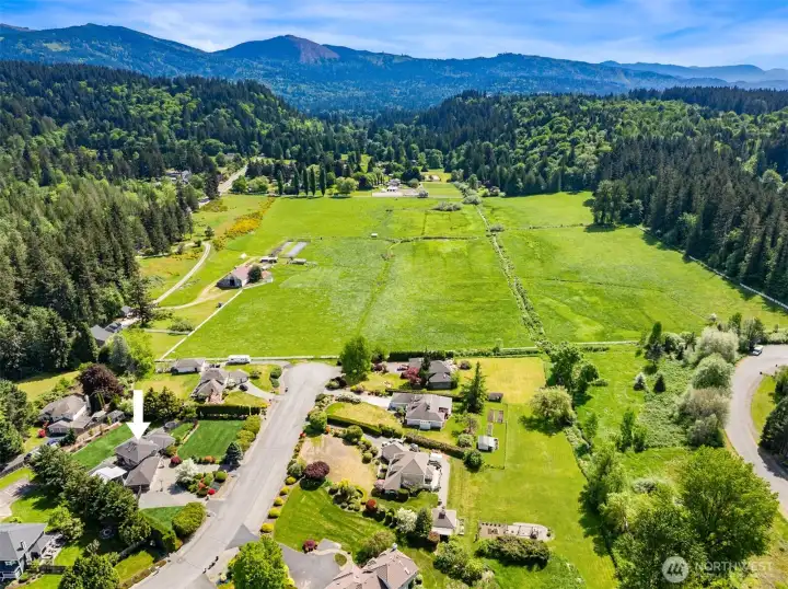 Home is located on a culdesac