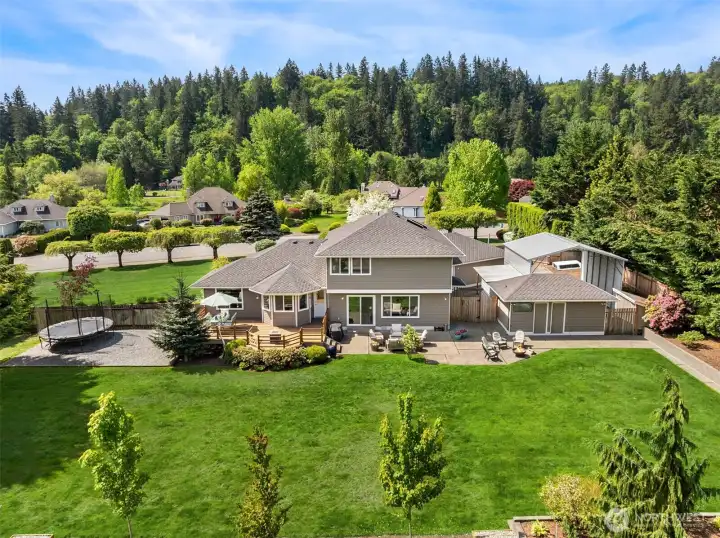 The neighborhood is made of of large lots, giving a spacious feel