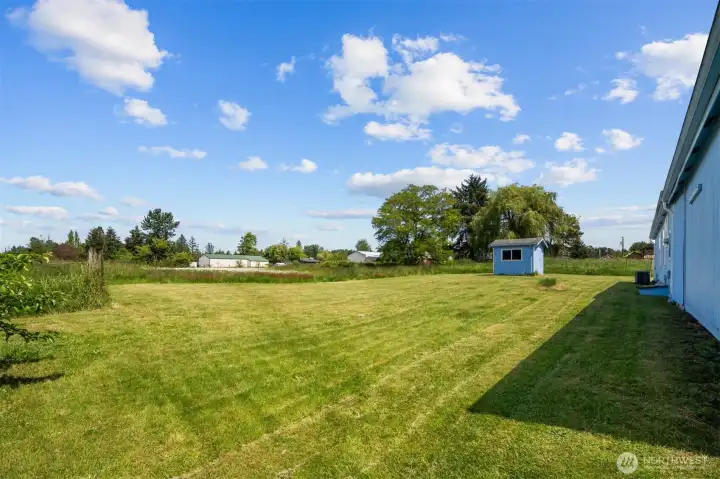 Large storage shed, plenty of room for play equipment, and bring your pets too! Hay baling opportunity in the pasture. Large storage shed, plenty of room for play equipment, and bring your pets too! Hay baling opportunity in the pasture.