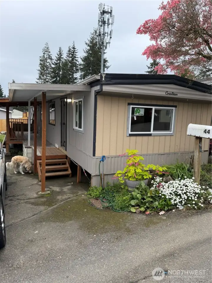 Front of home (carport side)